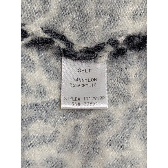 ODDY Womens 3XL Leopard Print Button Front Sweater Cardigan Long Sleeve Mob Wife - Picture 11 of 11